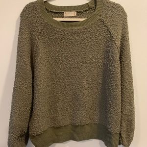 Altr’d State Army green popcorn sweater